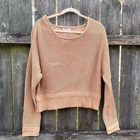 Miracle USA Tan Knitted Sweater NWT | M/L - Picture 1 of 6